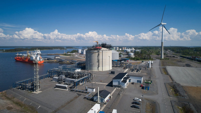 Gasumin LNG-Terminaali Porissa.