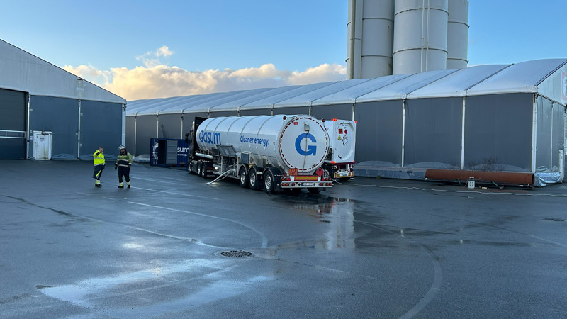Gasum tanker truck at Avinor, Svalbard. 