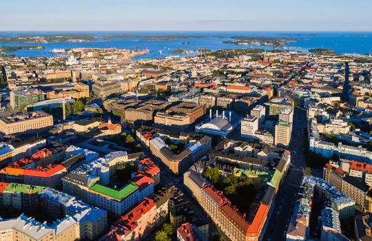 City view of Helsinki, Finland during summer