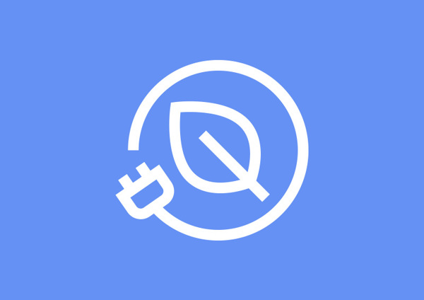 Leaf and cord icon