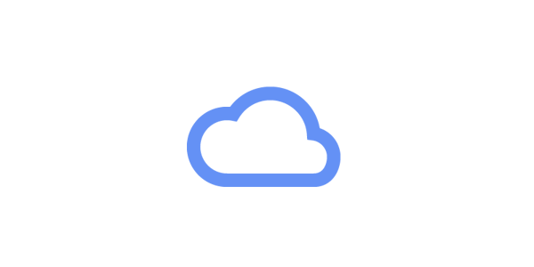 Blue cloud icon