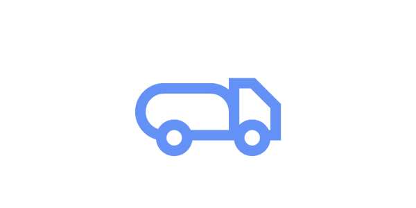 Blue tanker vehicle icon