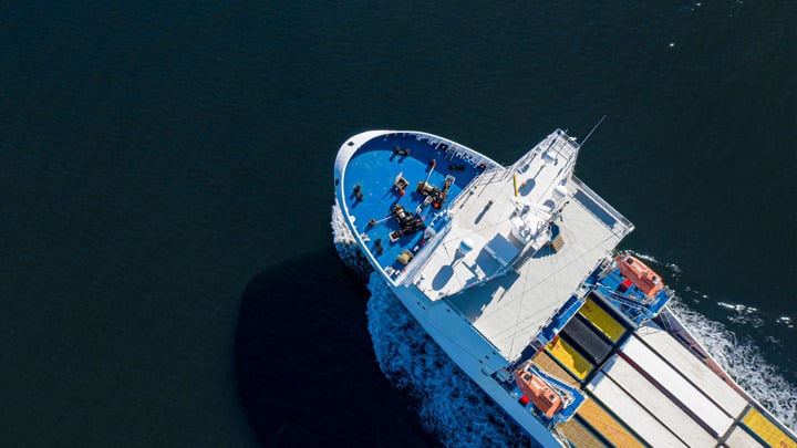 Birdview on ship