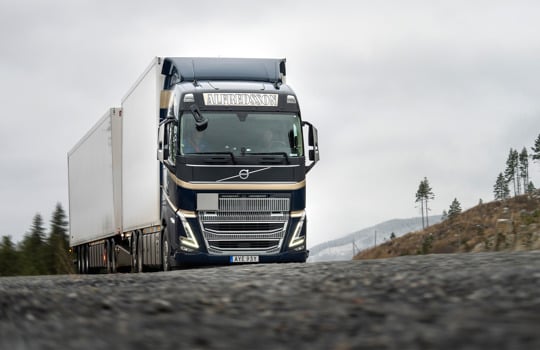 Alfredsson Transport's gas powered truck