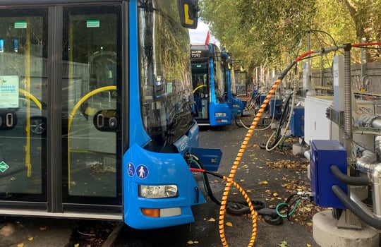 Keolis gas powered bus