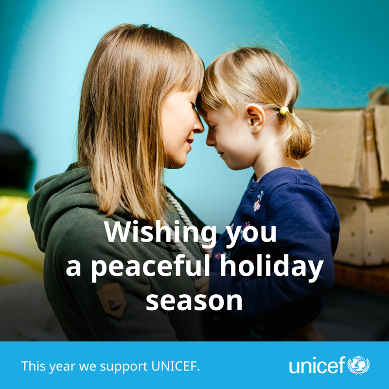 UNICEF christmas donation. 